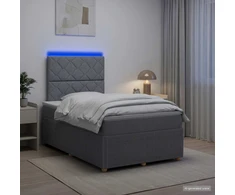 Lova LED lovos čiužinys su LED apšvietimu Šviesiai pilka Audinys
