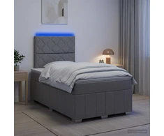 Lova LED lovos čiužinys su LED apšvietimu Šviesiai pilka Audinys