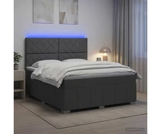 Lova LED lovos čiužinys su LED apšvietimu Tamsiai pilka 140 x 200 cm