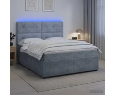 Lova LED lovos čiužinys su LED apšvietimu Tamsiai pilka 140 x 190 cm