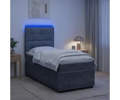 Lova LED lovos čiužinys su LED apšvietimu Tamsiai pilka 80 x 200 cm