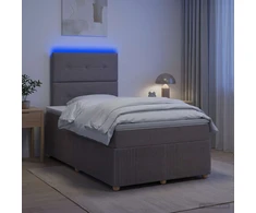 Lova LED lovos čiužinys su LED apšvietimu Taupe 120 x 200 cm Audinys