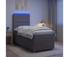 Lova LED lovos čiužinys su LED apšvietimu Taupe 90 x 200 cm Audinys