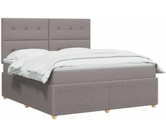 Lova LED lovos čiužinys su LED apšvietimu Taupe 160 x 200 cm Audinys