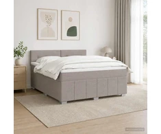 Lova LED lovos čiužinys su LED apšvietimu Taupe 140 x 190 cm Audinys