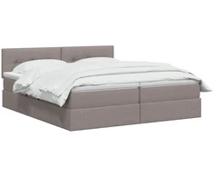 LED saugojimo lova su čiužiniu Taupe 180 x 200 cm Audinys