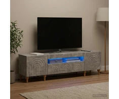 LED televizoriaus spintelė Betono pilka Apdirbta mediena