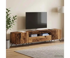 TV staliukas LED televizoriaus spintelė BREDA 3 vnt. Sendintos medienos