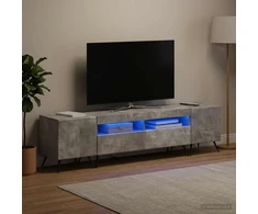 TV staliukas LED televizoriaus spintelė BREDA 3 vnt. Betono pilka