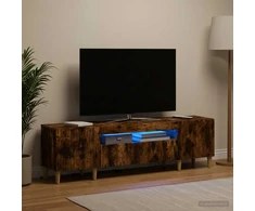 TV staliukas LED televizoriaus spintelė Dūminio ąžuolo Apdirbta mediena