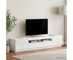 TV staliukas LED televizoriaus spintelė HOORN 3 vnt. Itin blizgi balta