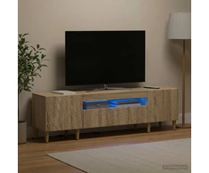 TV staliukas LED televizoriaus spintelė Sonoma ąžuolas Apdirbta mediena