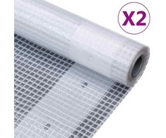Leno tentai, 2vnt., baltos spalvos, 4x10m, 260g/m²