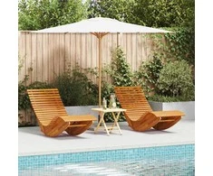Lova 2 pcs Ruda 154 x 60 x 74 cm Kietos akacijos mediena