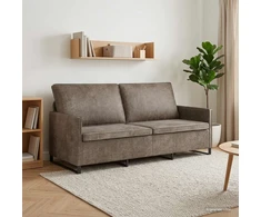 3 vietų sofa Tamsiai pilka 190 x 81 x 82 cm Dirbtinė zomša