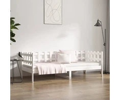 Lova be čiužinio, balta, 80x200cm, pušies medienos masyvas