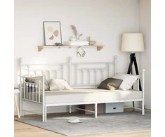 Lova Dienos lovos rėmas Balta 90 x 190 cm Plienas