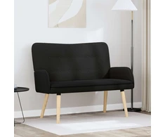 Dvitaškė sofa Juoda 115 x 61 x 87 cm Bouclé