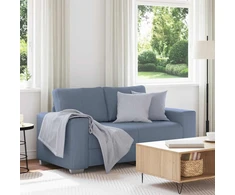 Dvivietė sofa, mėlyna, 160x77x82 cm, velvetas, audinys