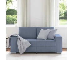 Dvivietė sofa, mėlyna, 160x77x82 cm, velvetas, audinys