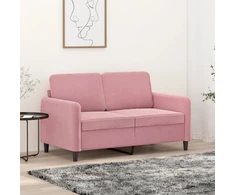 Dvivietė sofa, rožinės spalvos, 120cm, aksomas