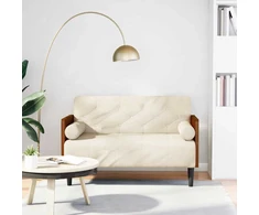 Dvivietė sofa su pagalvėlėmis, 110 cm, linas