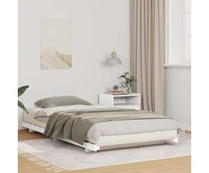 Lova Lovos rėmas Balta 100 x 210 cm Kietos pušies mediena