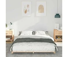 Lova Lovos rėmas Ruda 140 x 220 cm Kietos pušies mediena