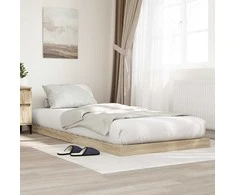 Lova Grindų lovos rėmas Sonoma 76,5 x 200 cm Apdirbta mediena