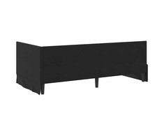 Kampinė lovos konstrukcija Juoda 100 cm x 200 cm Aksomas