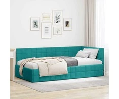 Lova Kampinė lovos konstrukcija Turkio 100 cm x 200 cm Aksomas