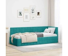 Lova Kampinė lovos konstrukcija Turkio 80 cm x 200 cm Aksomas