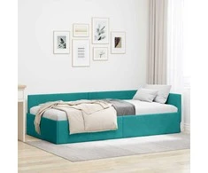 Lova Kampinė lovos konstrukcija Turkio 80 cm x 200 cm Aksomas