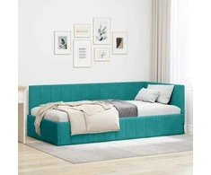 Lova Kampinė lovos konstrukcija Turkio 90 cm x 190 cm Aksomas