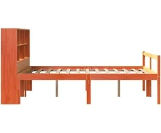 Lova Knygų lentyna be čiužinio, vaško ruda, 140x200cm, pušis