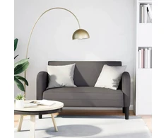 Loveseat sofa, pilka, 110cm, dirbtinė oda