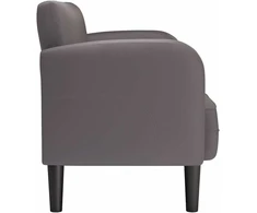 Loveseat sofa, pilka, 110cm, dirbtinė oda