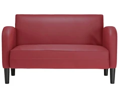 Loveseat sofa, vyno raudona, 110cm, dirbtinė oda