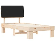 Lova Lovo rėmas su apmuštu galvūgaliu Juoda 100 x 200 cm