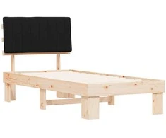 Lova Lovo rėmas su apmuštu galvūgaliu Juoda 90 x 200 cm
