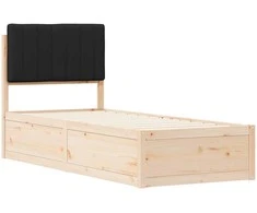 Lova Lovo rėmas su apmuštu galvūgaliu Juoda 80 x 200 cm