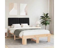 Lova Lovo rėmas su apmuštu galvūgaliu Juoda 120 x 190 cm