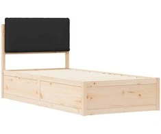 Lova Lovo rėmas su apmuštu galvūgaliu Juoda 100 x 200 cm