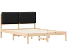 Lova Lovo rėmas su apmuštu galvūgaliu Juodas 120 x 190 cm