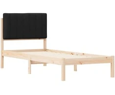 Lova Lovo rėmas su apmuštu galvūgaliu Juodas 80 x 200 cm