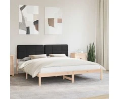 Lova Lovo rėmas su apmuštu galvūgaliu Juoda 180 x 200 cm