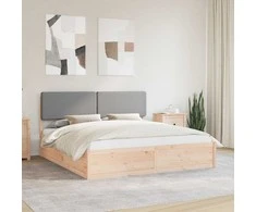 Lova Lovo rėmas su apmuštu galvūgaliu Šviesiai pilka 180 x 200 cm