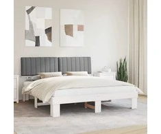 Lova Lovo rėmas su apmuštu galvūgaliu Šviesiai pilka 180 x 200 cm