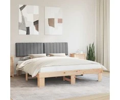 Lova Lovo rėmas su apmuštu galvūgaliu Šviesiai pilka 180 x 200 cm
