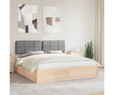 Lova Lovo rėmas su apmuštu galvūgaliu Šviesiai pilka 180 x 200 cm